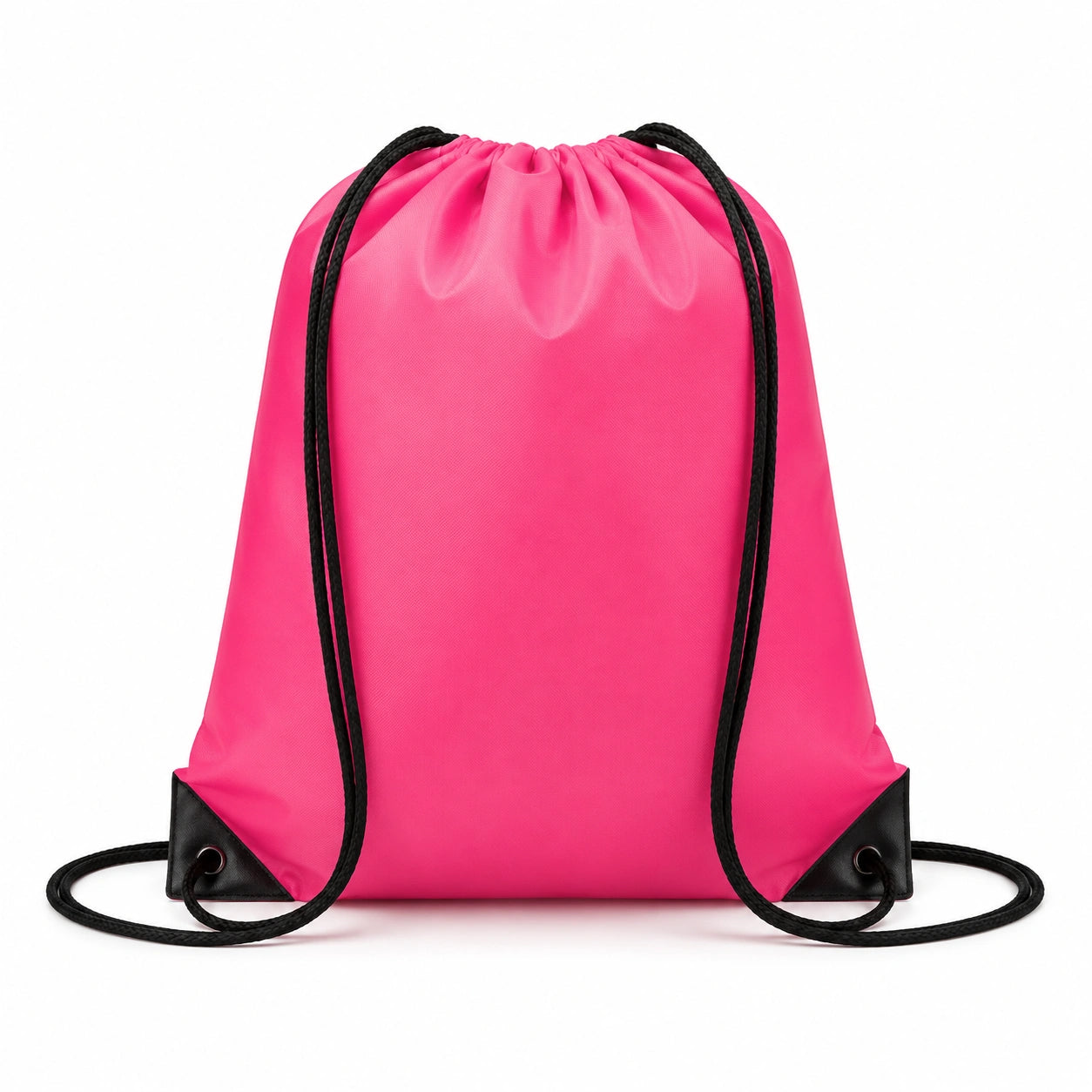 Sacca sportiva 34 x 42 cm in poliestere rosa con chiusura a coulisse