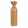 Borsa regalo per bottiglia 12 x 9 x 38 cm in carta kraft marrone con chiusura a cordoncino